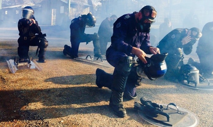 police during social unrest