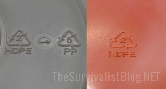 HDPE food grade buckets' bottoms